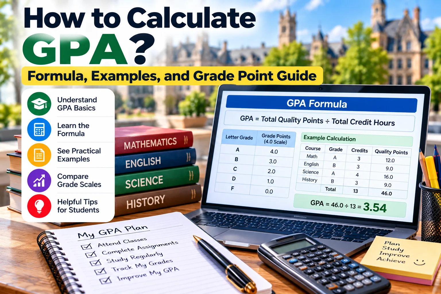 How to Calculate GPA: Formula, Examples, and Grade Point Guide