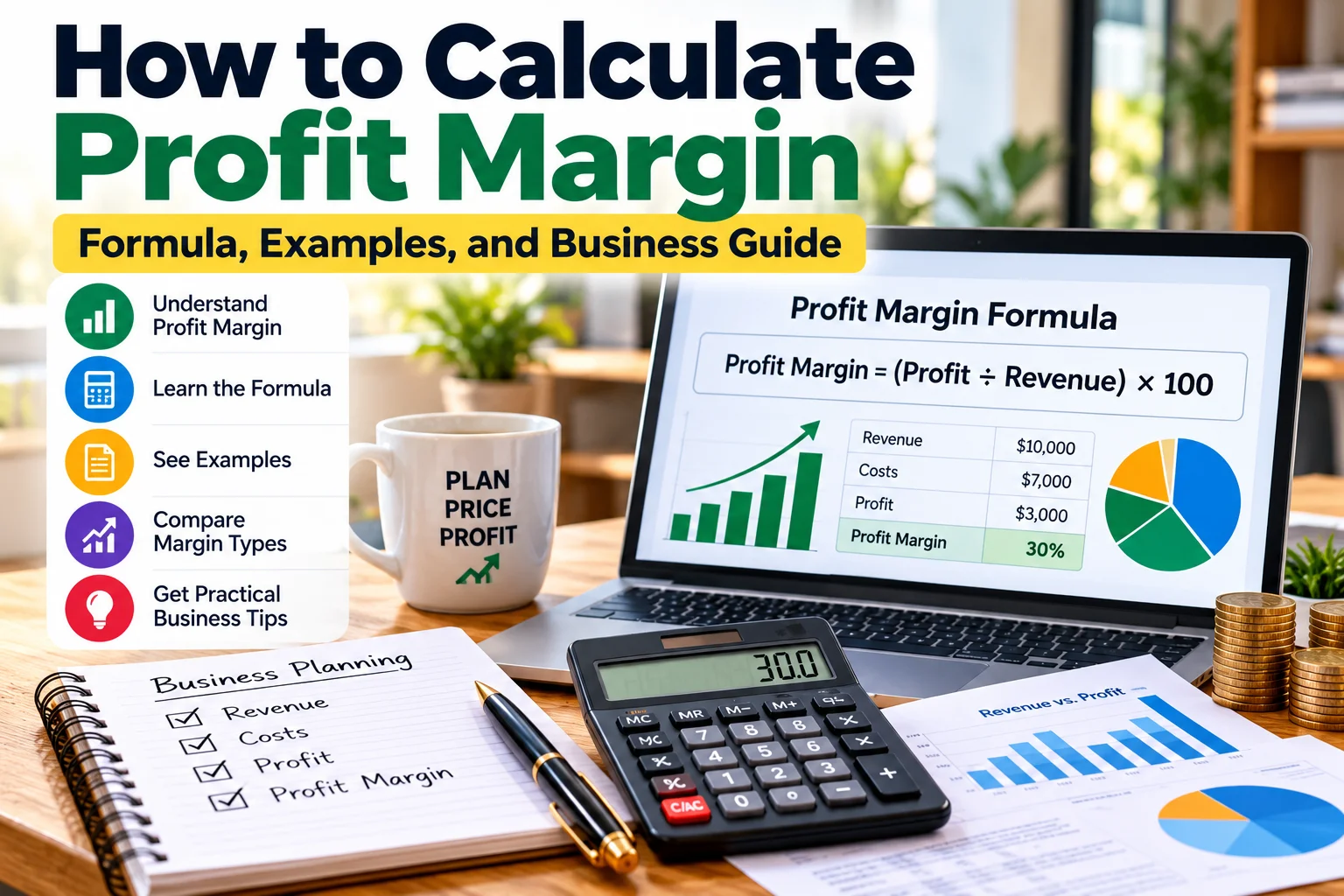 How to Calculate Profit Margin: Formula, Examples, and Business Guide